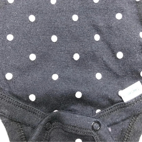 Gerber Onesie Diaper Shirt  Polka Dots Black / Pink Size Newborn - Picture 3 of 16